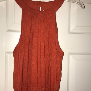Jessica Simpson Burnt Orange Asymmetrical Dress